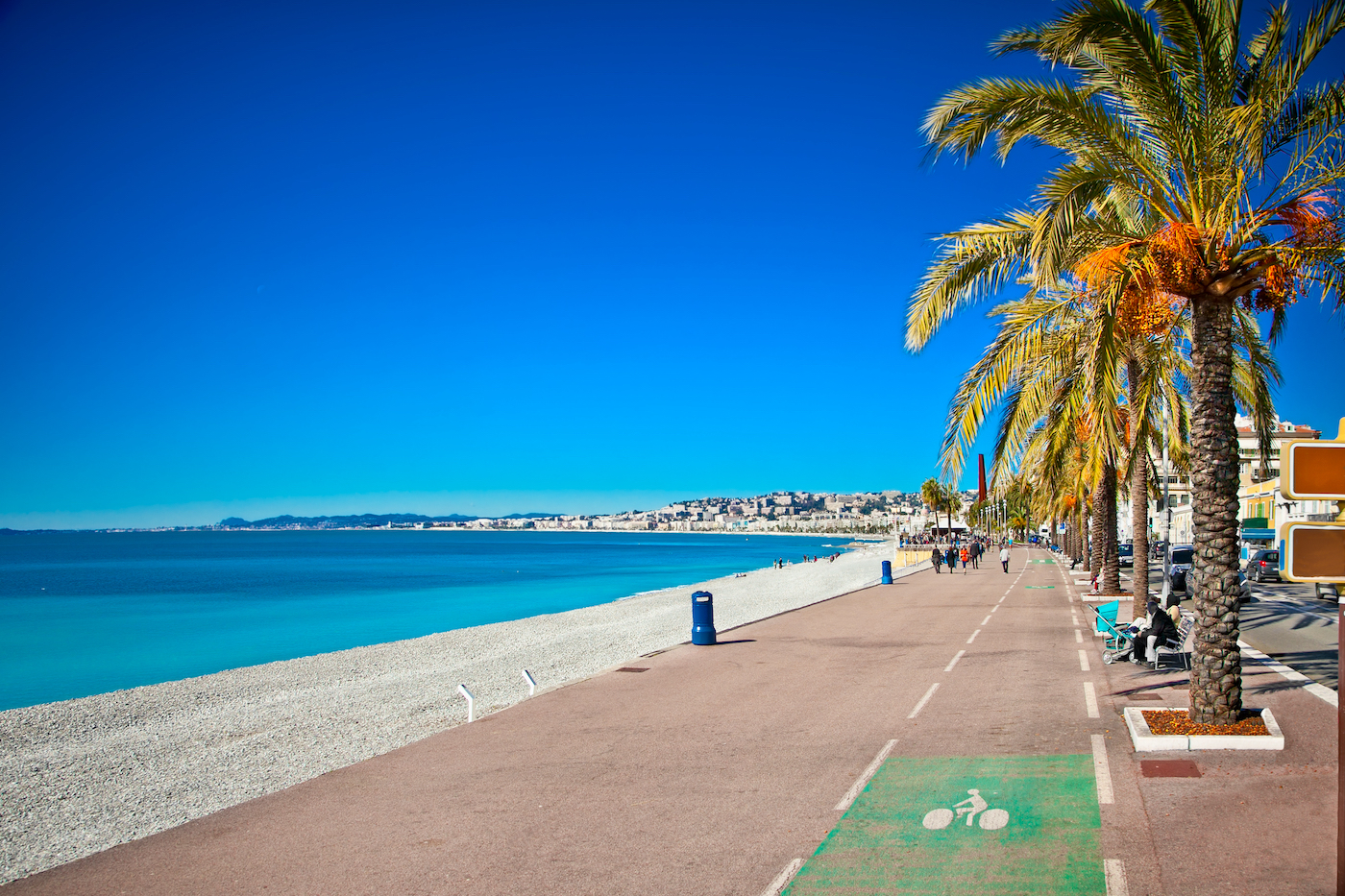 Promenade des Anglais, Nice, Frankrijk.