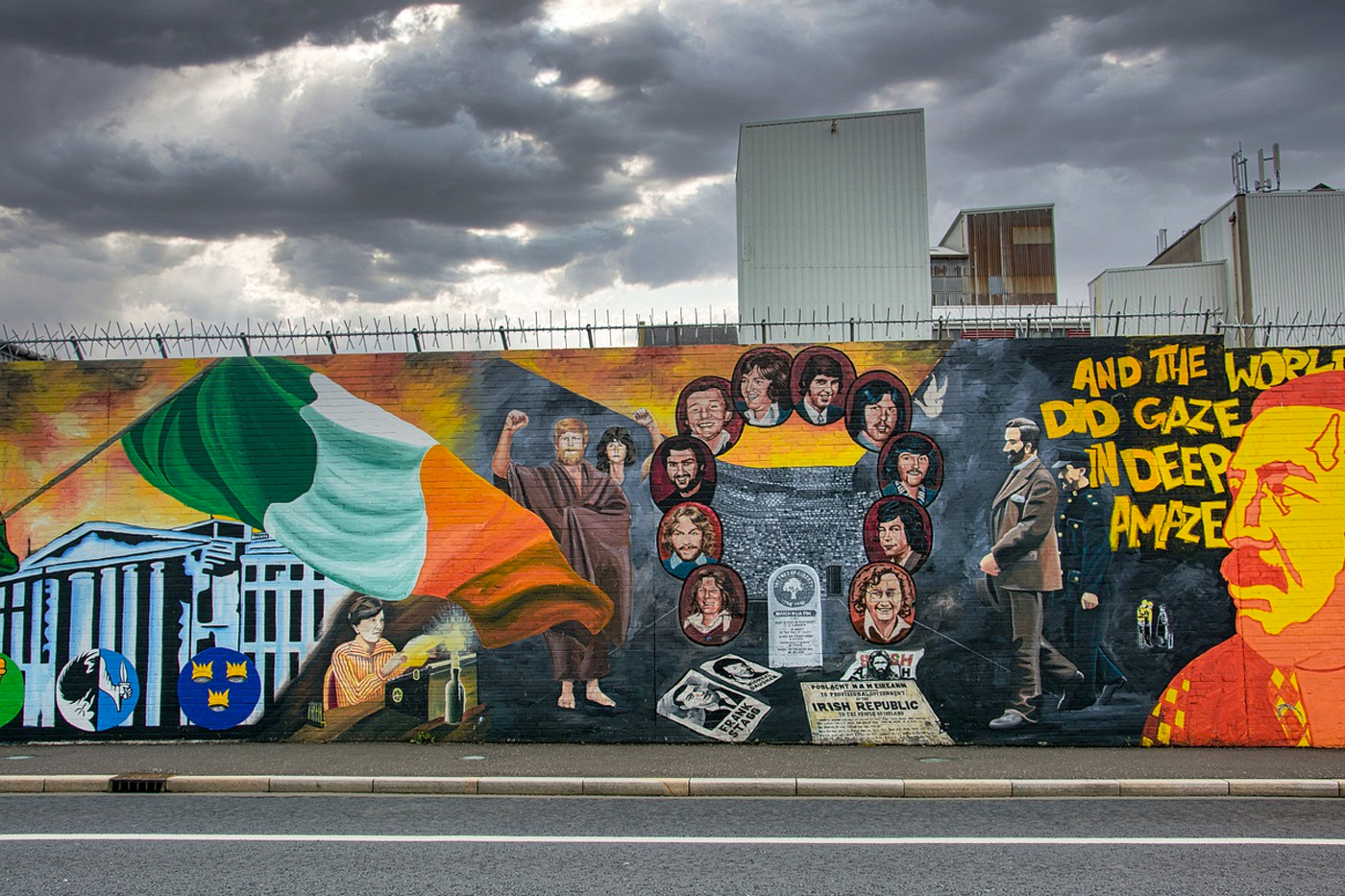 Belfast muur Ierse vlag
