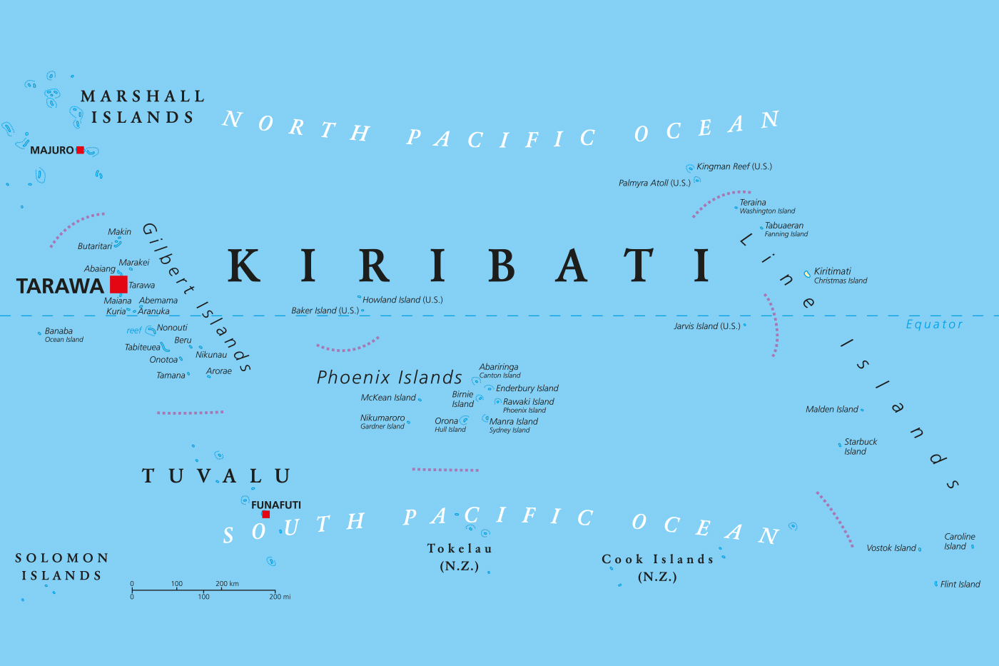 Kaart Kiribati