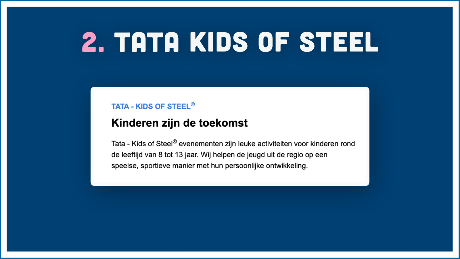 tata kids of steel