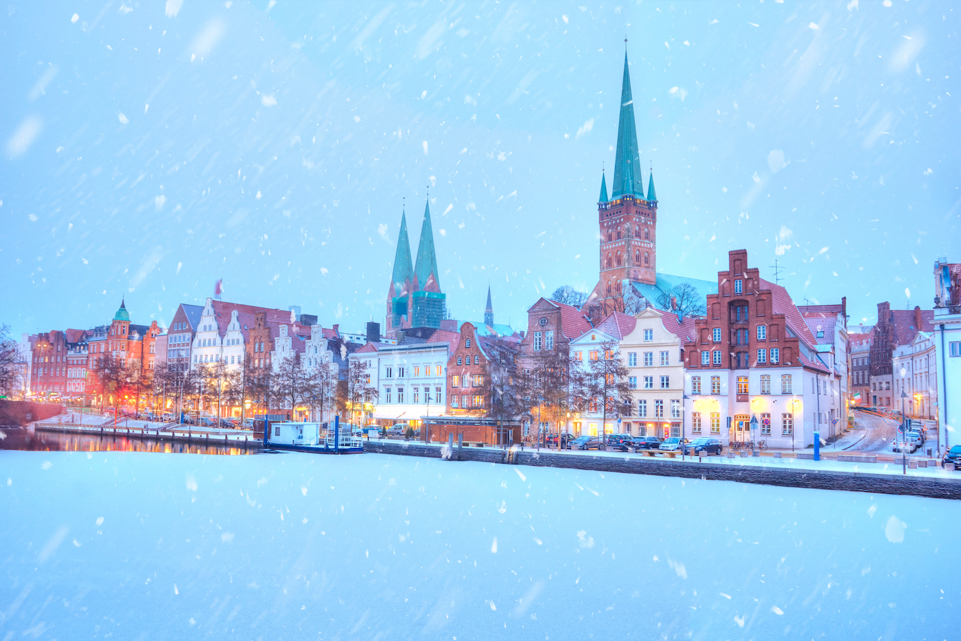 Lübeck in de winter