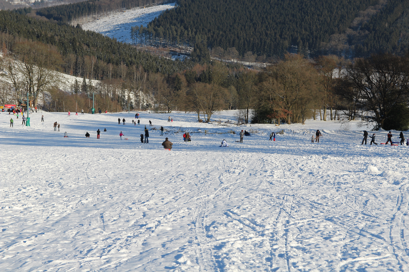 Op wintersport in Ovifat, België