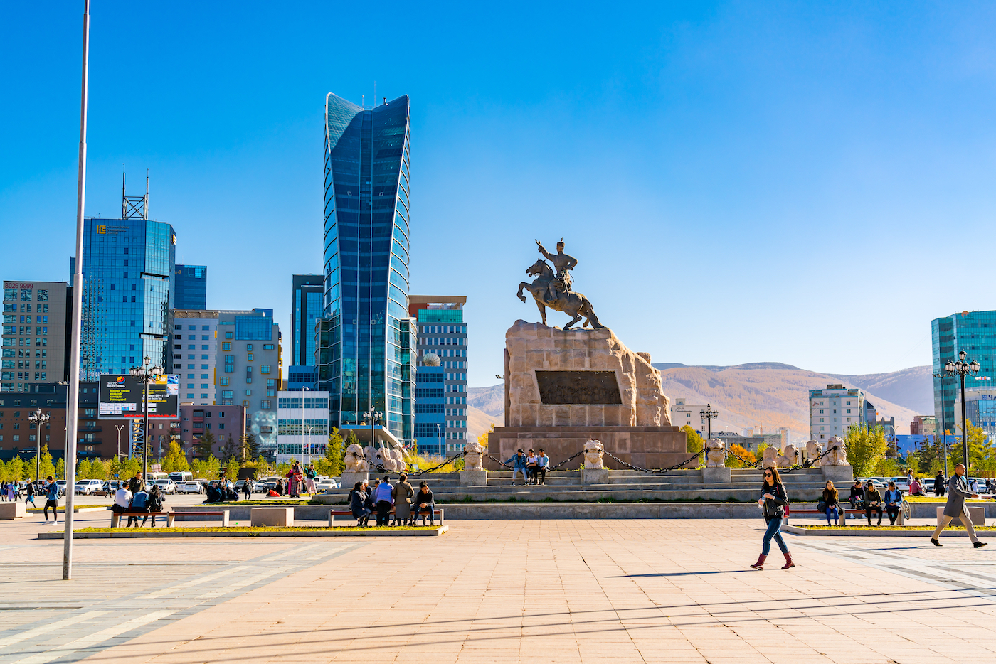 Ghengis Khan Plein Ulaanbaatar Mongolië Nationaal Museum