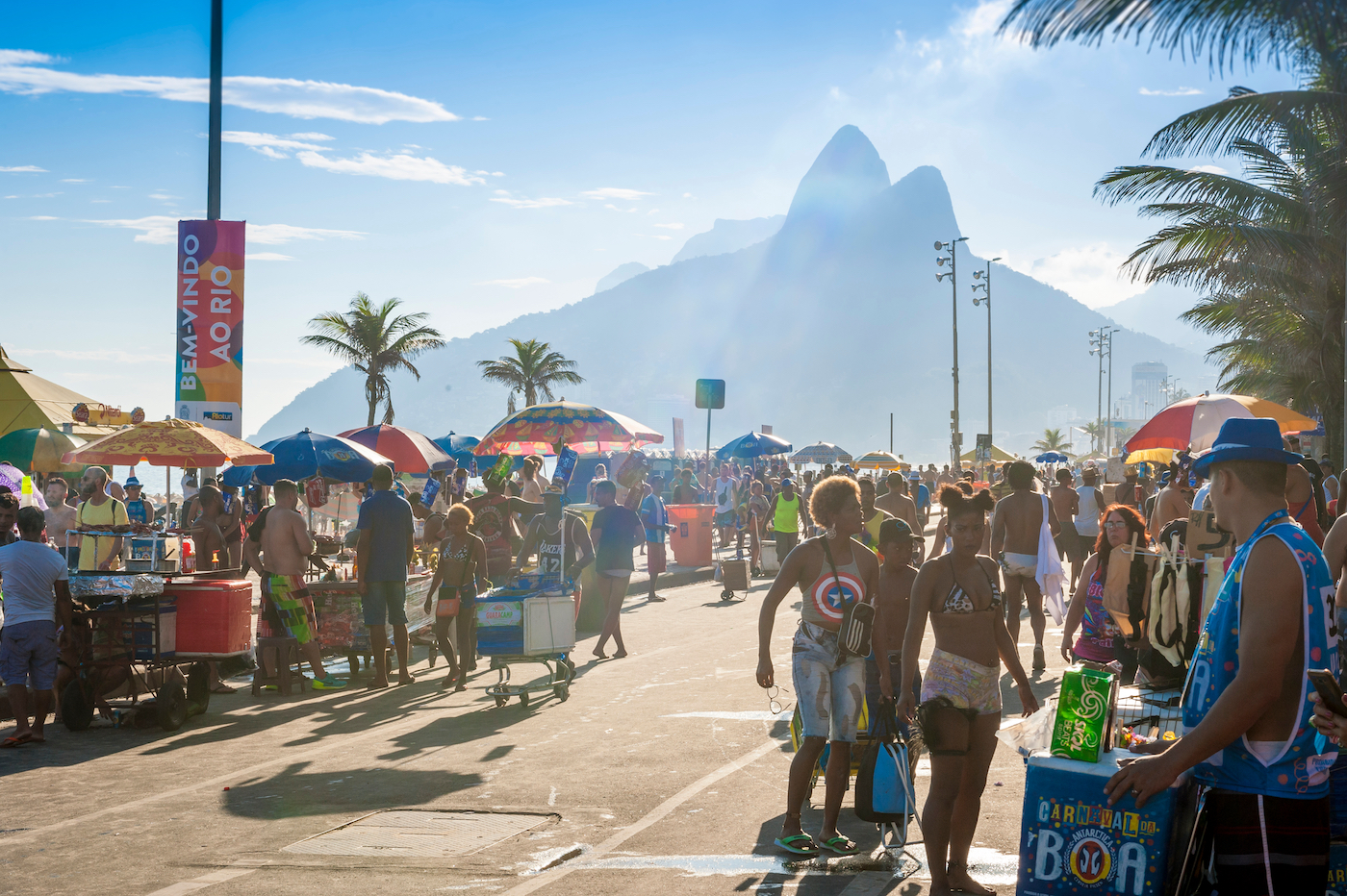 Boulevard Rio de Janeiro Brazilië tijdens carnaval