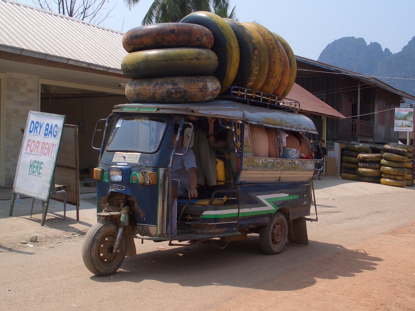 Tipsy Tubing Laos tuktuk